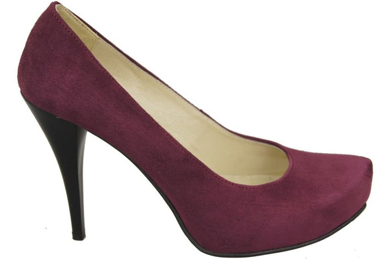Dámská obuv Maroon Natural Leather Suede 644 ElitaBut