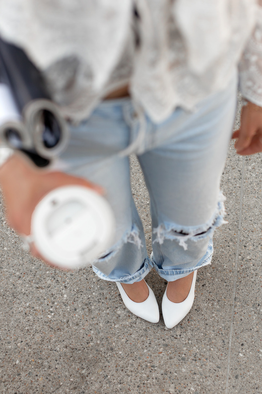 Dámská obuv White Natural Leather pumps 142 ElitaBut