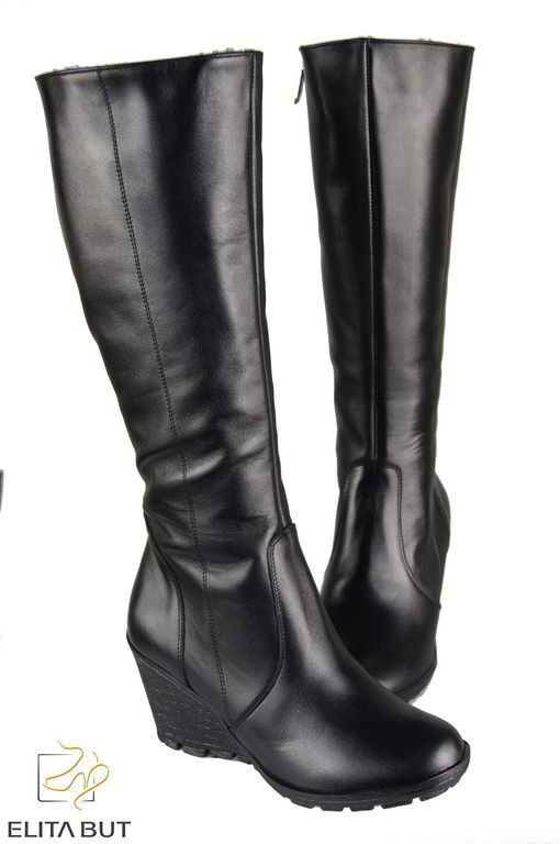 Obuv Dámské kotníkové boty Přírodní kůže Černá 745 ElitaBut