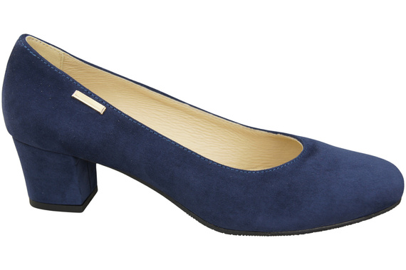 Pohodlná dámská obuv Navy Blue Suede Leather 172 od ElitaBut