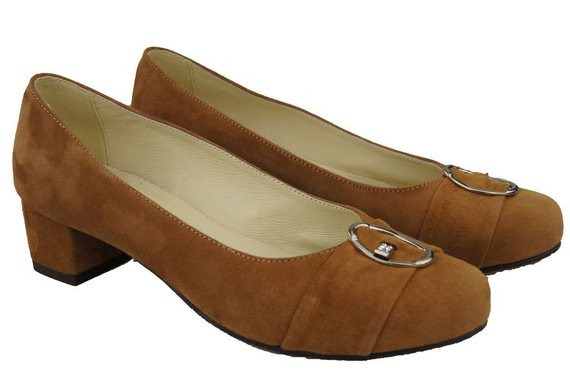 Dámská obuv Červené semišové lodičky 135 ElitaBut