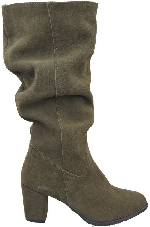 Dámské kozačky Bottle přírodní kůže Velour 141 ElitaBut