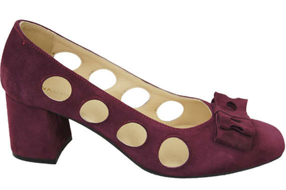 Dámská obuv Dámské lodičky Maroon semišová kůže 182 ElitaBut