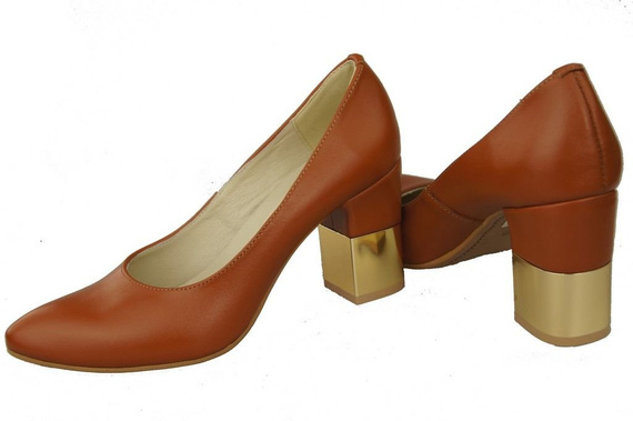 Dámská obuv Červené kožené lodičky 144 ElitaBut