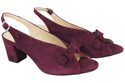 Dámská obuv Sandály Maroon Natural Leather Suede 148 ElitaBut