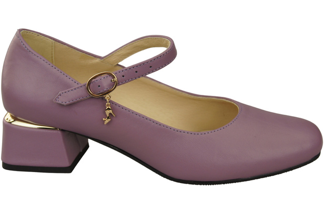 Dámská obuv Dámské lodičky s páskem Lila Přírodní kůže 202 ElitaBut