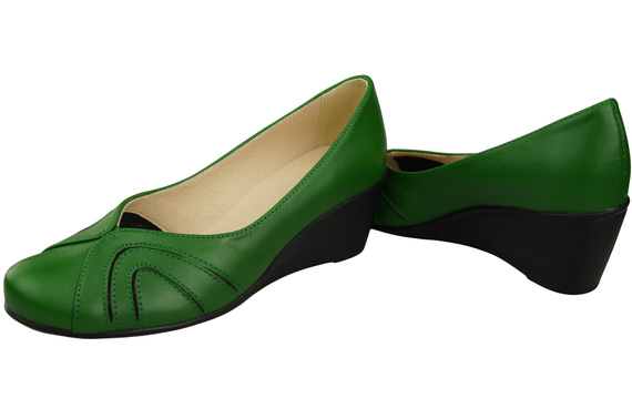 Zelená dámská obuv z přírodní kůže 828 ElitaBut