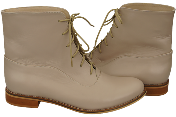 Dámské kozačky Cappuccino lico Jaro/podzim přírodní kůže 155 L ElitaBut