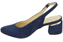 Dámské sandály z přírodní semišové kůže Navy Blue Elegance and Comfort 196 Od ElitaBut