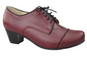 Dámská obuv šněrovací přírodní kůže Maroon 956 ElitaBut