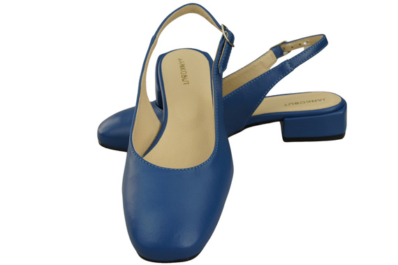 Dámská obuv Sandály modré s plochým podpatkem Přírodní kůže 206 ElitaBut