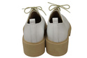Obuv Dámské šněrovací boty White Leather Natural 180 ElitaBut