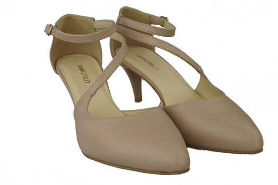 Dámská obuv Sandály Nízké Stiletto Přírodní kůže Cappuccino Lico 990 ElitaBut