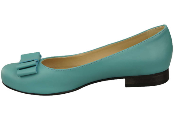 Dámské baletní boty Natural Leather Turquoise 702 ElitaBut
