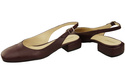 Dámská obuv Sandály Maroon Flat Heel Natural Leather 206 ElitaBut