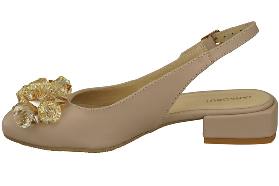 Dámská obuv Sandály Cappuccino Bright with Crystals Přírodní kůže 215 ElitaBut