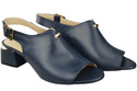 Dámská obuv Sandály Navy blue gold buckle Natural leather 198 ElitaBut
