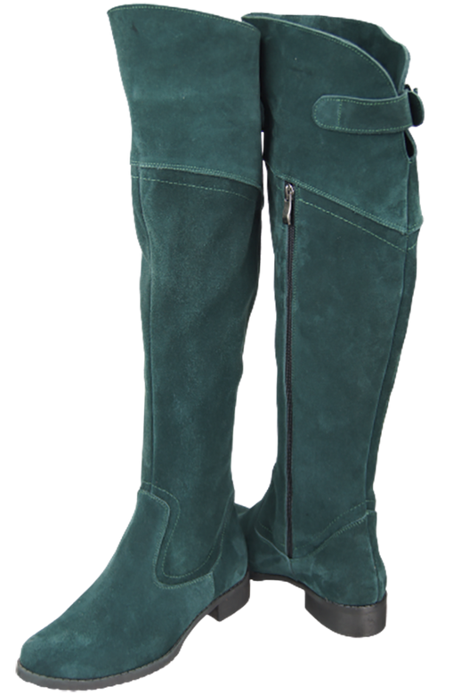 Dámské boty Malachite Musketeers Vysoké nad kolena z přírodní kůže Velour 154 ElitaBut