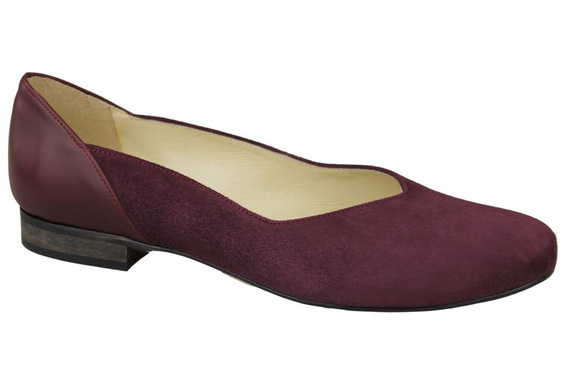 Dámské baletní boty Natural Leather Maroon 984 ElitaBut