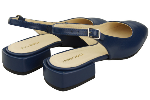 Dámská obuv Navy Blue Sandály na plochém podpatku Natural Leather 206 ElitaBut