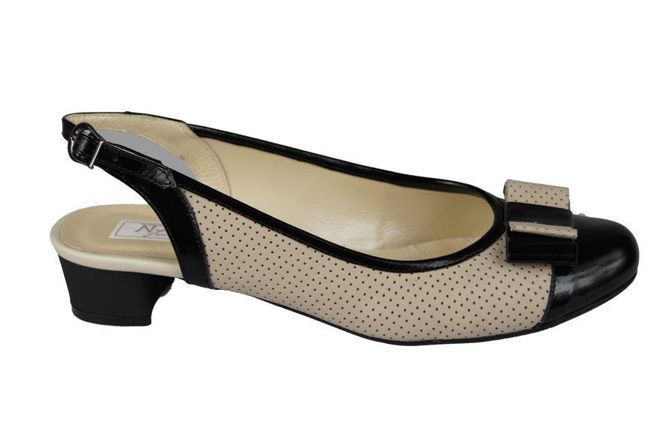 Dámská obuv Přírodní kůže Sandály Černá béžová 776 ElitaBut