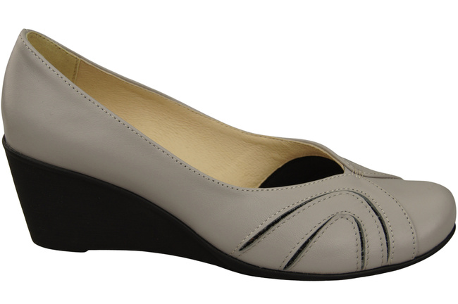 Boty na kotníku Light Ash Dámské lodičky z přírodní kůže 828 ElitaBut