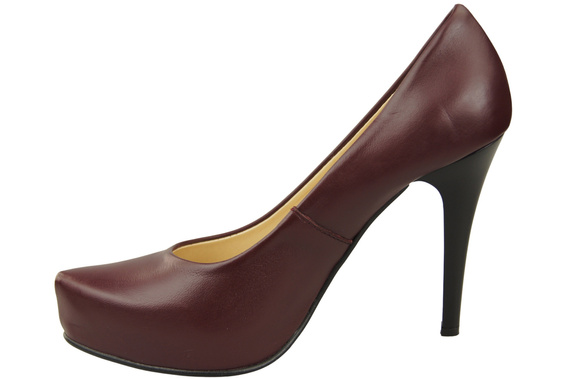 Dámská obuv Maroon Stiletto pumps Přírodní kůže 205 ElitaBut