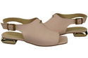 Pohodlná dámská obuv Sandály Powder Pink Flat Gold Heel Natural leather 207 ElitaBut