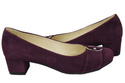 Dámská obuv Maroon Natural Suede Leather pumps 135 ElitaBut