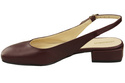 Dámská obuv Sandály Maroon Flat Heel Natural Leather 206 ElitaBut