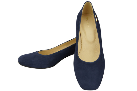 Pohodlná dámská obuv Navy Blue Suede Leather 172 od ElitaBut