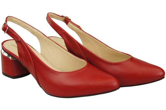 Dámská obuv Červené sandály Přírodní kůže 196 ElitaBut