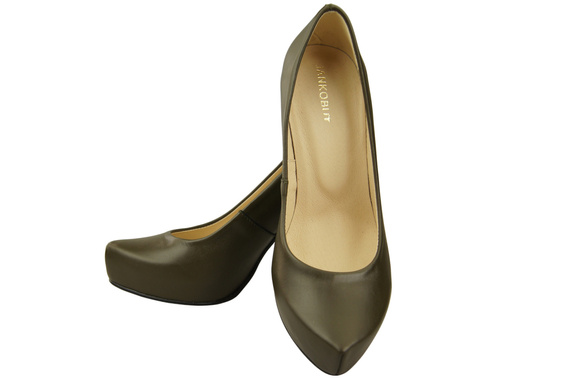 Dámská obuv Olive Leather Stiletto pumps 205 ElitaBut