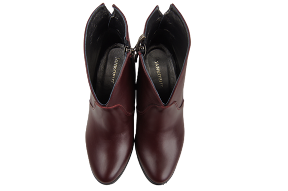 Dámské boty Maroon Jaro/podzim přírodní kůže 152 L ElitaBut