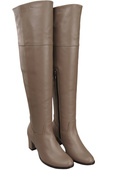 Dámské boty Cappuccino Dark Musketeers High over the knee natural leather 190 ElitaBut