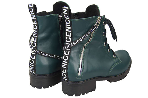 Obuv Boty Malachite Dámské boty s nápisem NICE Přírodní kůže 173 Od ElitaBut