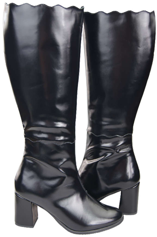 Dámské boty Black Shiny Classic Natural leather 176 ElitaBut