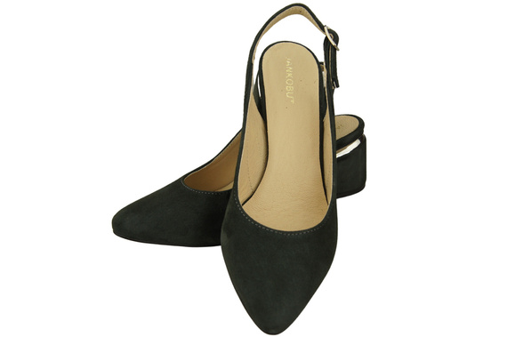 Dámské sandály z přírodní semišové kůže Graphite Elegance and Comfort 196 From ElitaBut