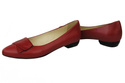 Dámské boty Balerina Red Natural leather 988 ElitaBut