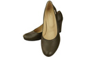 Dámské boty Classic Olive Natural Leather Almond Nose pumps 201 ElitaBut