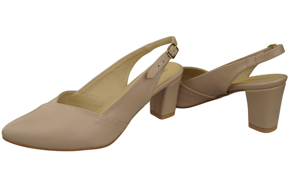 Dámská obuv Cappuccino Bright Stiletto Sandály z přírodní kůže 217 ElitaBut