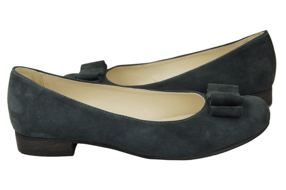 Dámská obuv Balerina Dámské boty Graphite leather Suede 126 ElitaBut