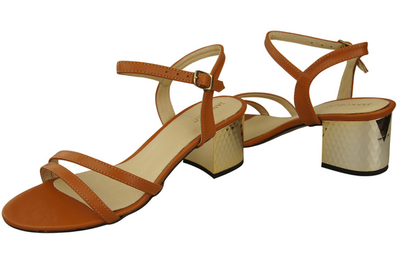 Dámská obuv Červená přírodní kůže 197 Smyslně odhalující nohy Sandály ElitaBut