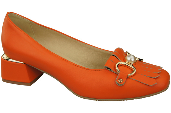 Dámská obuv Orange Tassel Embellished pumps Přírodní kůže 195 ElitaBut
