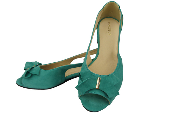 Obuv Dámské sandály Tyrkysová přírodní semišová kůže 994 Z Kombinace stylu a pohodlí ElitaBut