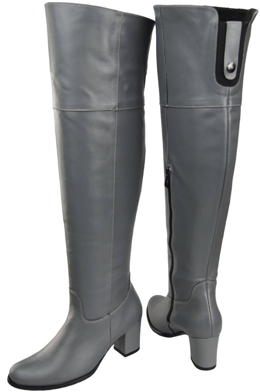 Dámské boty Ash Grey Musketeers High over the knee natural leather 190 ElitaBut