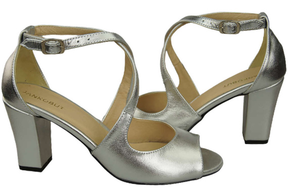 Dámská obuv Stříbrné sandály Přírodní kůže 186 ElitaBut