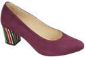 Dámská obuv Maroon Natural Suede Leather Decorative Heel 158 With ElitaBut