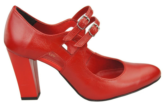 Dámská obuv Červené lodičky Přírodní kůže 105 ElitaBut