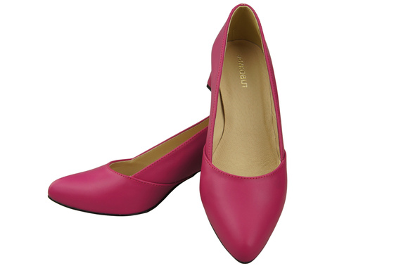 Dámské Lodičky Purpurový Pravá Kůže Špičatá Špička Podpatek ElitaBut 221